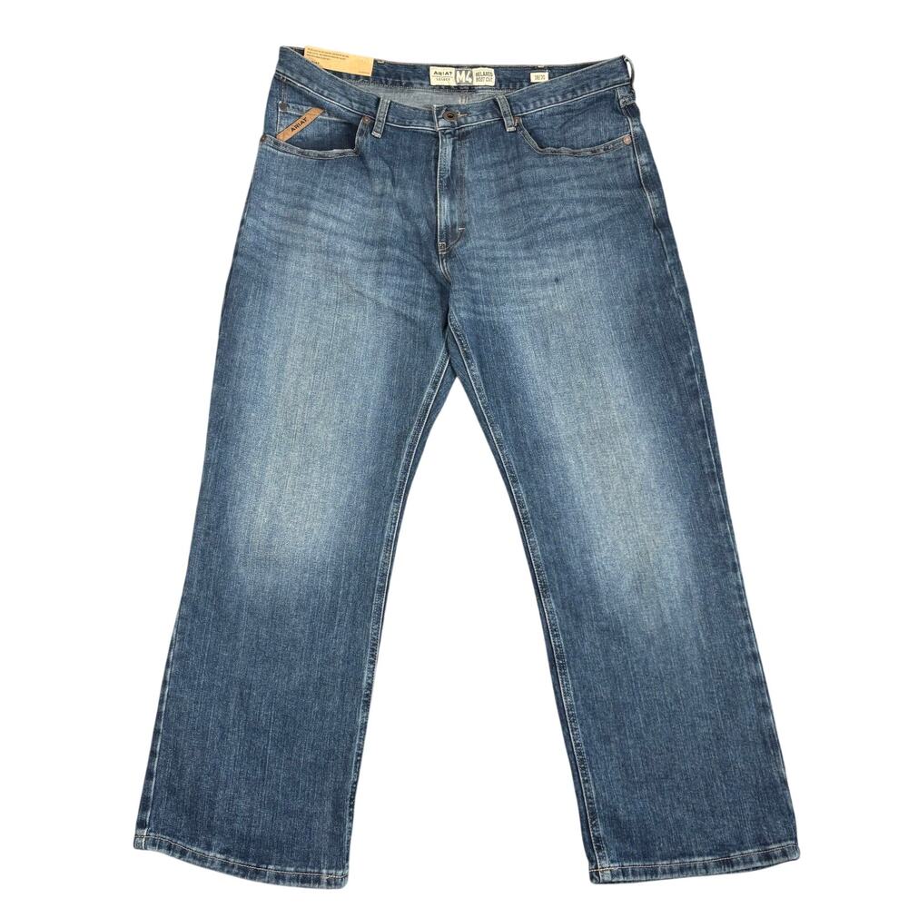 ARIAT Legacy M4 Men's Jeans 38x30 NWT Relaxed Boot Cut Kilroy Wash Stretch Denim